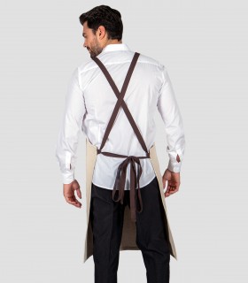 Delantal peto esterilla Tejido orgánico para camarero