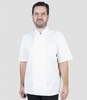 Chaqueta cocina básica blanca Manga corta