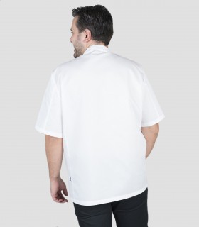 Chaqueta cocina básica blanca Manga corta