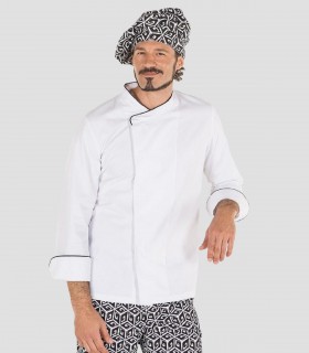 Chaqueta cocina Abad Blanca - Tallas grandes