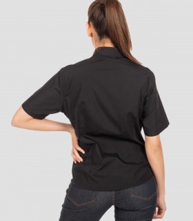 Camisa cuello mao Negra para camarera