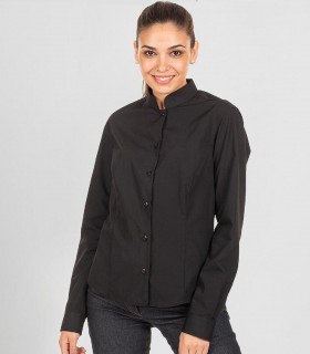 Camisa manga larga Negra para camarera