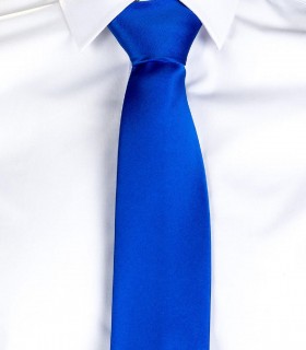 Corbata sin nudo Raso camarero Azulina