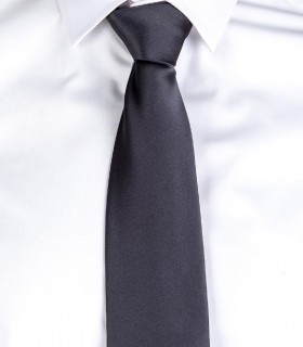 Corbata sin nudo Raso camarero Gris marengo