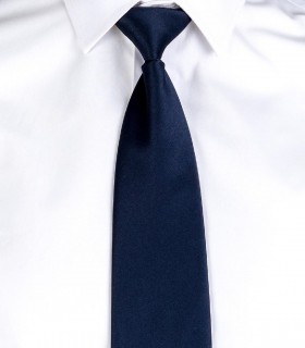 Corbata con nudo y elástico Raso Azul marino