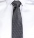 Corbata sin nudo Jacquard Ojo de perdiz Gris perla