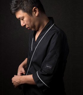 Chaqueta cocina unisex Poseidón Negra