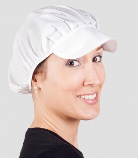 Gorra mujer Popelín Blanca - Pack 10 unidades