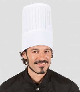 Gorro alto cocina Nylon Blanco