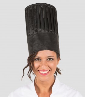Gorro alto cocina Nylon Negro