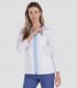 Casaca sanitaria elástica mujer Azul