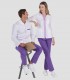 Casaca sanitaria elástica mujer Morado