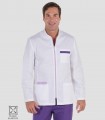 Casaca sanitaria elástica unisex Morado