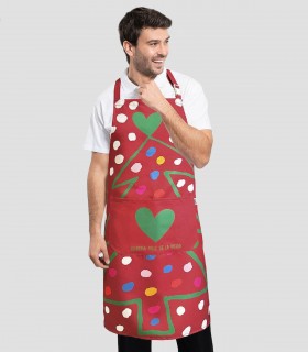Delantal Navidad Rojo by Agatha Ruiz de la Prada.