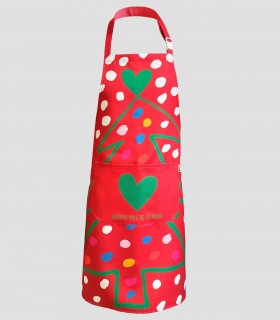 Delantal Navidad Rojo by Agatha Ruiz de la Prada.
