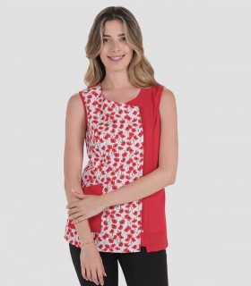 Casaca sin mangas Roja Amapolas