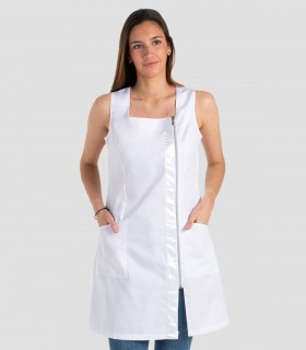 Pichi largo Blanco para comercio y estética