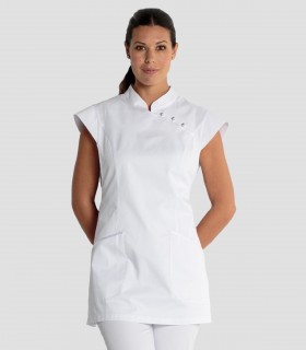 Casulla Vivos Raso Blanca para comercio y estética