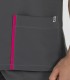 Casaca sanitaria Microfibra Gris tapeta Fucsia