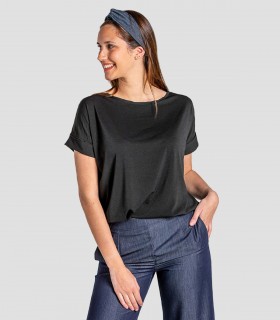 Camiseta negra para peluquería y comercio