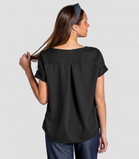 Camiseta negra para peluquería y comercio