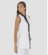 Casaca Microfibra Blanca con cuello mao para comercio y estética