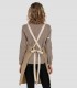 Delantal con peto bolsillos Beige