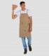 Delantal con peto bolsillos Beige