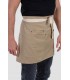 Delantal corto Beige bolsillos para camarero