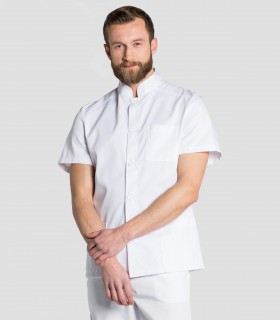 Casaca sanitaria unisex para clínicas, residencias y farmacias