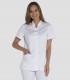 Chaqueta sanitaria mujer Microfibra Blanca Manga corta