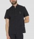 Chaqueta sanitaria unisex Microfibra Negra Manga corta