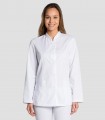 Chaqueta sanitaria mujer Microfibra Blanca Manga larga