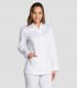 Chaqueta sanitaria mujer Microfibra Blanca Manga larga