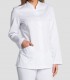 Chaqueta sanitaria mujer Microfibra Blanca Manga larga