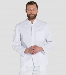 Chaqueta sanitaria Microfibra Blanca Manga larga
