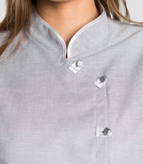 Casaca Gris mujer para sanidad, estética y comercio