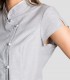 Casaca Gris mujer para sanidad, estética y comercio