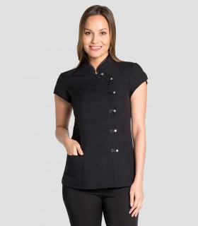 Casaca Negra mujer para sanidad, estética y comercio