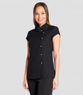 Casaca Negra mujer para sanidad, estética y comercio