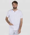 Casaca sanitaria Blanca unisex Punto piqué