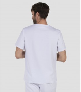 Casaca sanitaria Blanca unisex Punto piqué