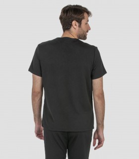 Casaca sanitaria Negra unisex Punto piqué