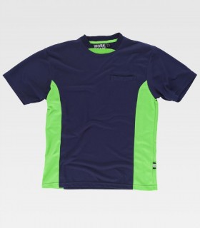 Camiseta de trabajo Azul marino + Verde