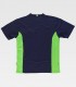 Camiseta de trabajo Azul marino + Verde