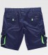 Bermuda multibolsillos Marino + Verde Flúor