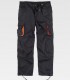 Pantalón de trabajo multibolsillos Negro+Naranja A.V.