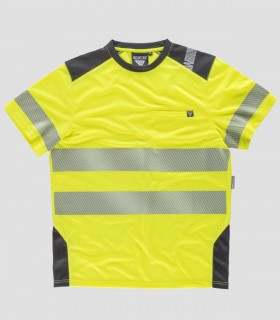 Camiseta Alta visibilidad Amarilla A.V. + Gris