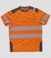 Camiseta Alta visibilidad Naranja y Gris oscuro