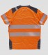 Camiseta Alta visibilidad Naranja y Gris oscuro